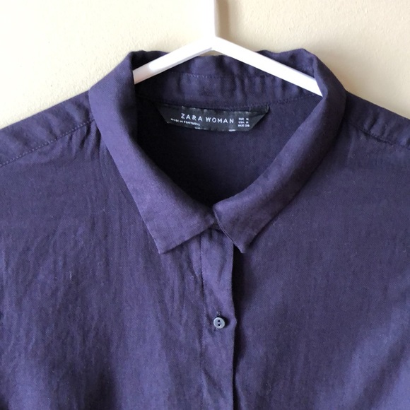 Zara 👚 Dark Purple Shirt - Picture 3 of 3